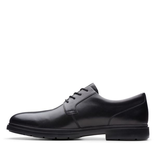 Clarks Mens Un Tailor Tie Wide Fit Shoes Black | CA-8471950